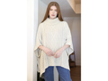 Angie Women's Turtle Neck Cable Knit Sweater Poncho