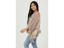 Angie Women's Side Fringe Sweater Poncho