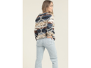 Angie Women's Aztec V-Neck Chunky Knit Sweater