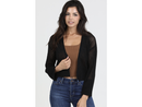 Angie Women's Sheer Knit Open Front Cropped Cardigan