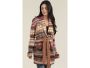 Angie Women's Belted Long Sweater Cardigan