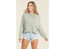 Angie Women's Slub Knit Crew Neck Sweater