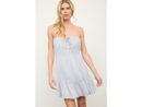 Blu Pepper Women's Ruffle Hem Strapless Mini Dress