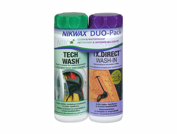 Nikwax Hardshell Clean/Waterproof Duo-Pack - 10 oz each