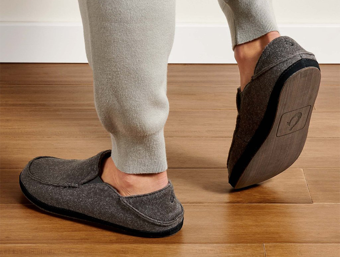Olukai Moloa Hulu Men\'s 9 Gray Wool Lightweight Slip-On Low Top Comfort Slippers Amazon.com | OLUKAI Moloa Hulu Men main image 4