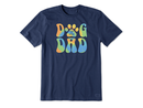 Life is Good Men's Crusher Tee - Groovy Tie Dye Dog Dad