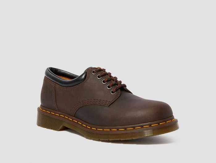 Dr Martens Kansas Slip On Shoes Brown Leather Sz 9 Men main image 4