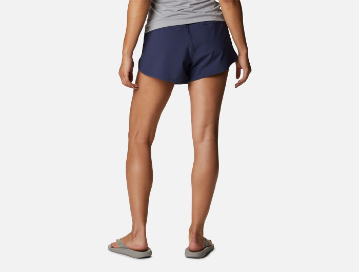 Columbia Women's Omni-Shade Floral Stretch Ins. 6 Court Short, Navy, 1X Plus
