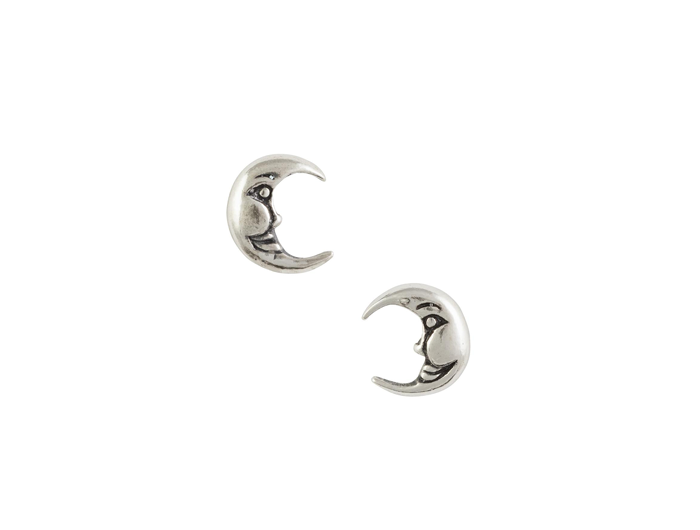 Tomas Crescent Moon Face Post Earring
