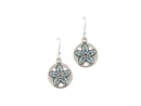 Tomas Teal Crystal Sand Dollar Earring