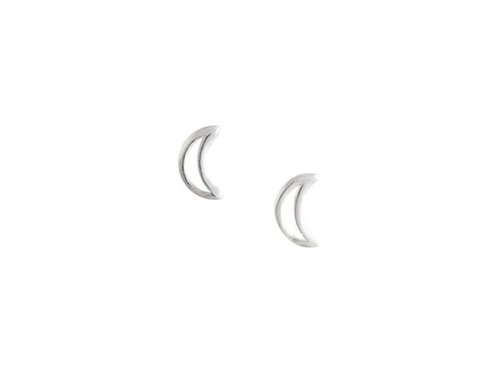 Tomas Minimal Moon Outline Post Earring