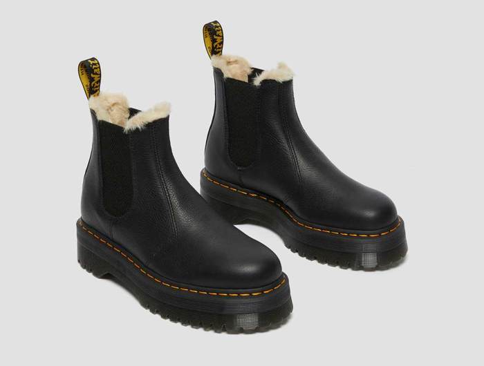 Doc martens boots with fur discount