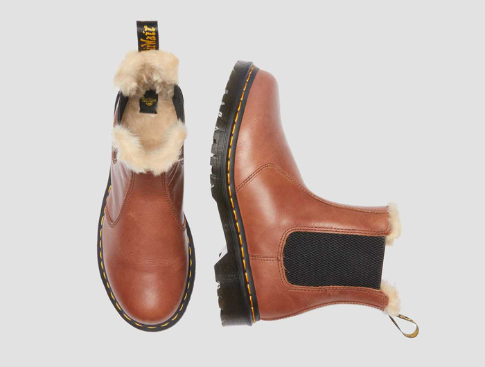 Fur lined leonore dr martens on sale