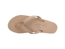 Rainbow Women's Single Layer Premium Leather Thin Strap Flip Flop