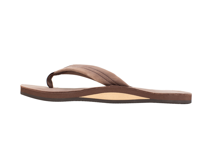 Rainbow single layer leather shops flip flop