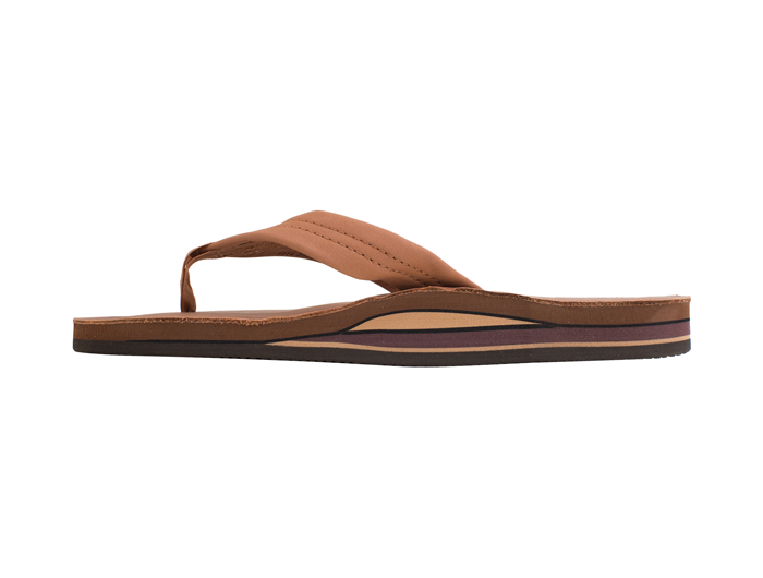 【MODERNIF】Oud leather flip flops Olukai UI Womens Sz 8 Red & Brown Leather Strappy Slip On