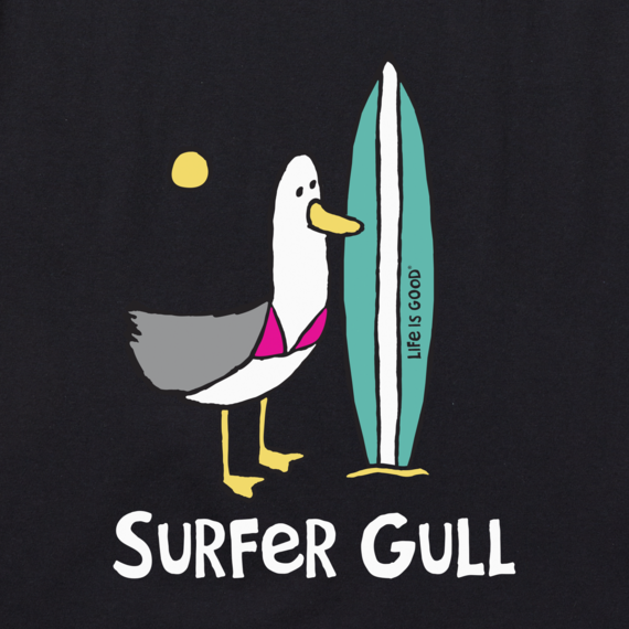 Life Is Good Women's Crusher Lite Vee - Surfer Gull
