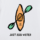 Life is Good Men's Long Sleeve Crusher Tee - Just Add Water Kayak