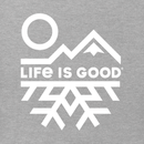 Life is Good Men's Long Sleeve Crusher Tee - Mountain Flake