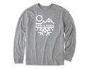 Life is Good Men's Long Sleeve Crusher Tee - Mountain Flake