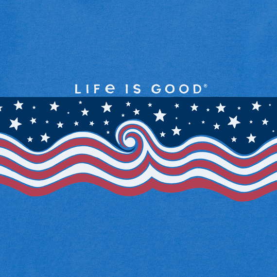Life is Good Men's Crusher Tee - American Waves