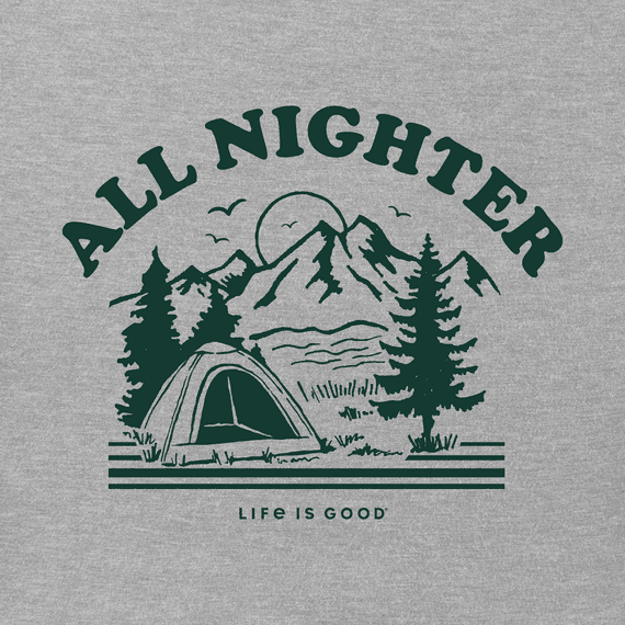 Life is Good Men's Long Sleeve Crusher Lite - All Nighter Camp