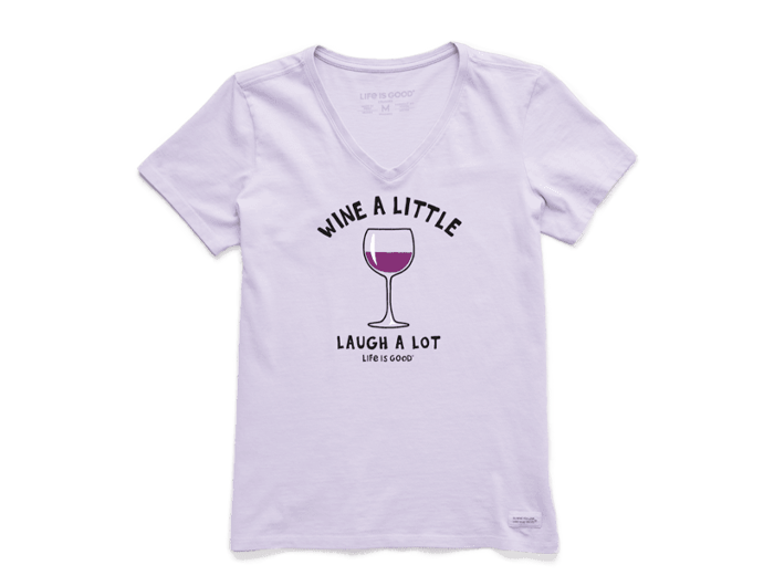 Life is Good Women's Crusher Vee - Wine a Little