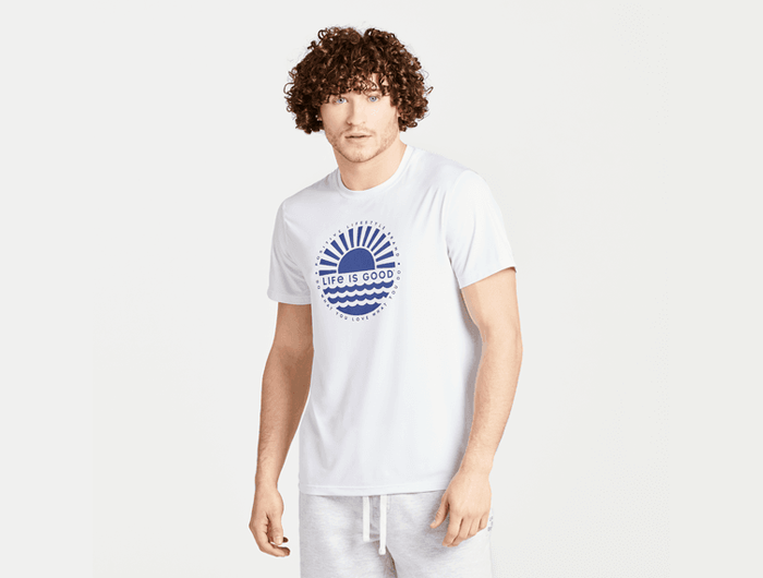 Life is Good Men's Active Tee - Sunset on the Water