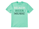 Life Is Good Men's Crusher Lite Tee - Beach, Beer, Music