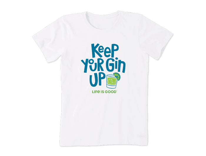 Life Is Good Women's Crusher Lite Tee - Keep Your Gin Up