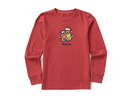 Life is Good Kid's Long Sleeve Vintage Crusher Tee - Peace Dog & Cat