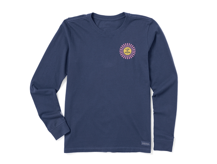 Life is Good Women's Long Sleeve Crusher Lite - Sunset on the Water