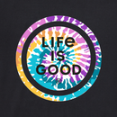 Life is Good Women's Crusher Tee - Tie Dye Coin