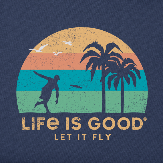 Life is Good Men's Crusher Tee - Let It Fly Beach Vista