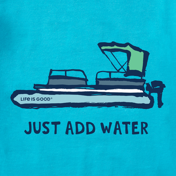 Life is Good Men's Crusher Tee - Just Add Water Pontoon Boat