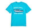 Life Is Good Men's Crusher Lite Tee - Boats Well With Others