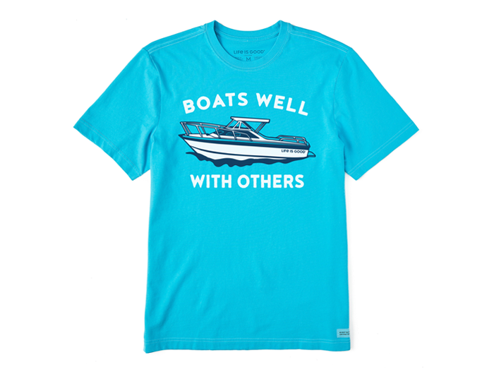 Life Is Good Men's Crusher Lite Tee - Boats Well With Others