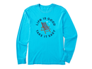 Life is Good Men's Long Sleeve Crusher Lite - Take It Easy