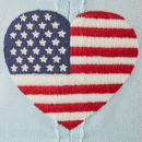 Life is Good Sunwashed Chill Cap - Watercolor Flag Heart