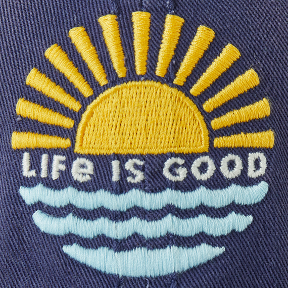 Life is Good Sunwashed Chill Cap - Sunset on the Water