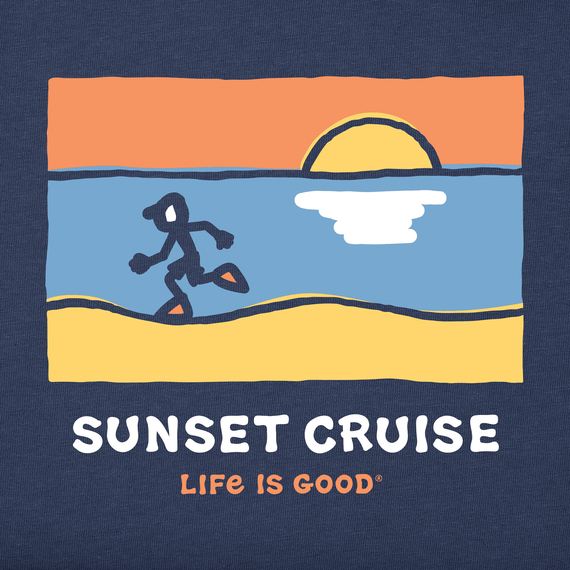 Life is Good Men's Vintage Crusher Tee - Sunset Cruise