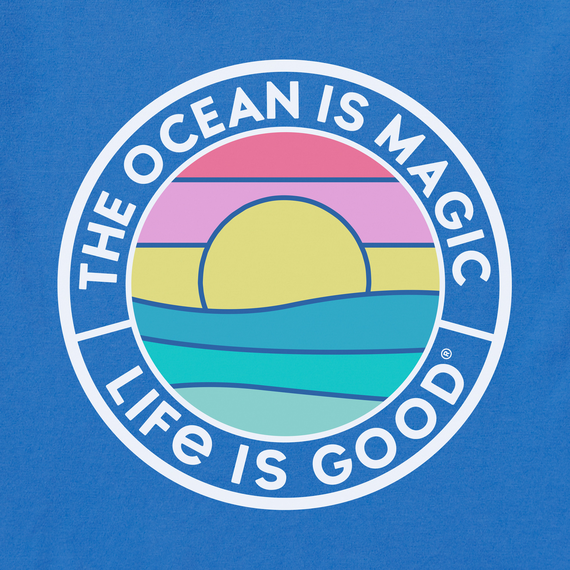 Life is Good Women's Boxy Crusher Tee - The Ocean Is Magic Coin