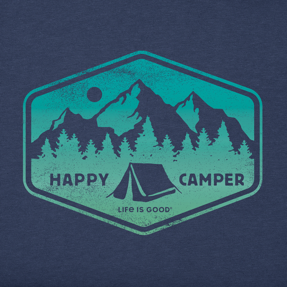 Life Is Good Women's Crusher Lite Vee - Happy Camper Badge