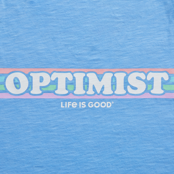 Life is Good Women's Textured Slub Tank - Optimist Retro Stripe
