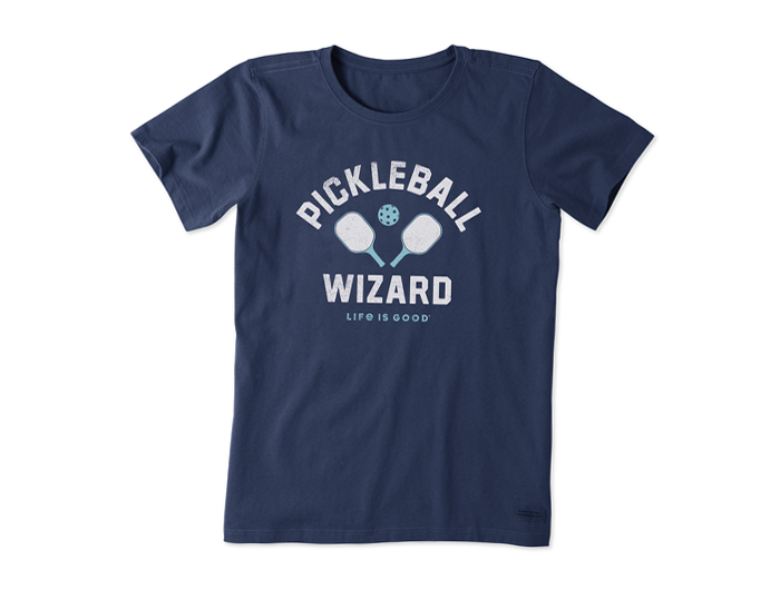 Life is Good Women's Crusher Tee - Pickleball Wizard