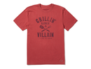 Life Is Good Men's Crusher Lite Tee - Grillin' Like a Villain