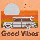 Life is Good Men's Textured Slub Tee - Good Vibes Woody