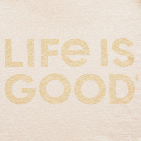 Life is Good Men's Textured Slub Hoodie - LIG Wordmark Stack