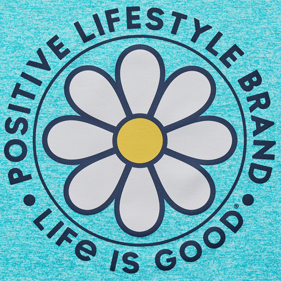 Life is Good Women's Active Tee - Positive Lifestyle Daisy