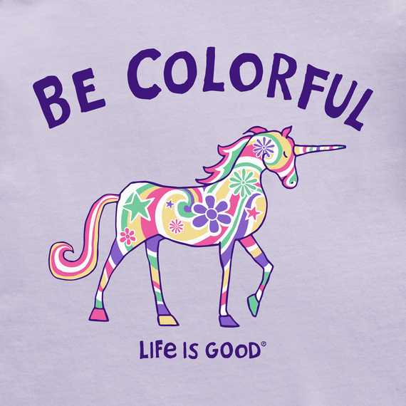 Life is Good Kids' Crusher Tee - Be Colorful Unicorn